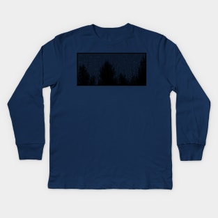 At night in the Forest Kids Long Sleeve T-Shirt